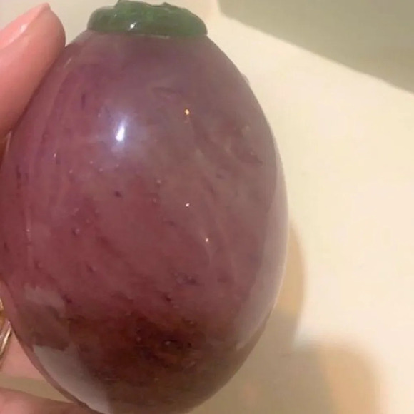 Italian Hand‎ Blown Glass Eggplant Decor - Picture 3 of 3